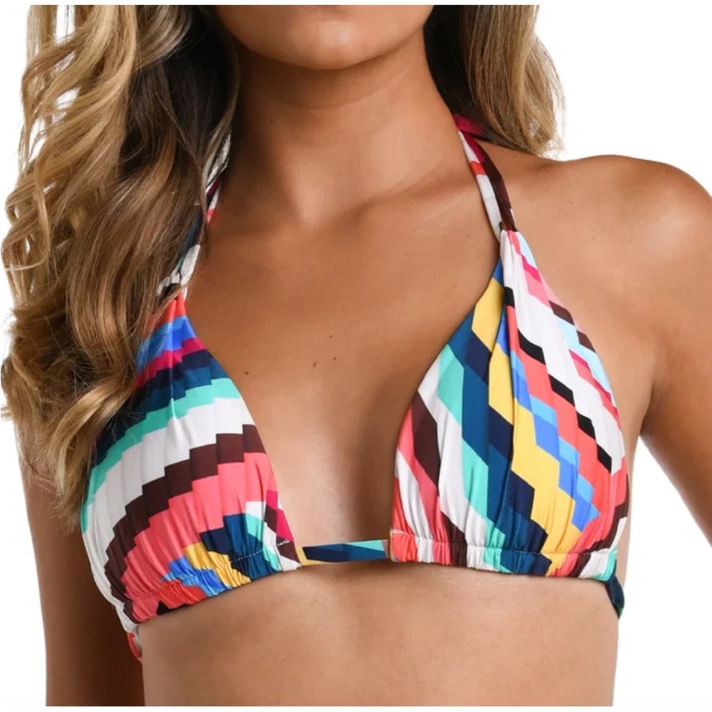 NWT La Blanca Striped Bikini Top